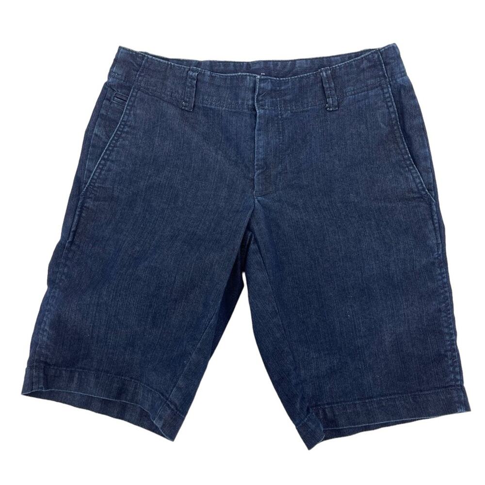GAP Bermuda Dark Wash Longer Shorts Size 2 Summer Festival Casual Y2K 90s